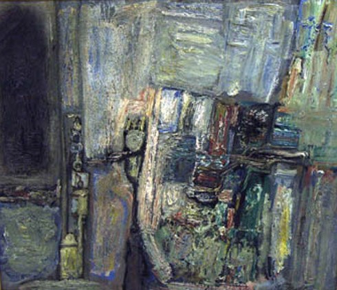 Fred Conway; Rainy Night Grand and Olive, oil on canvas, no date